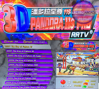 Pandora's box 11s arcade games included list