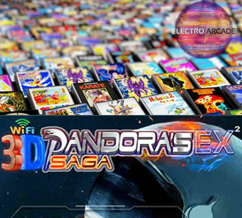 Pandoras box arcade GT EX EX2 Saga 3D arcade game count and titles
