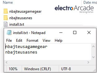 The SD card and How to add game ROMs to your Pandoras arcade box 6 install txt contents