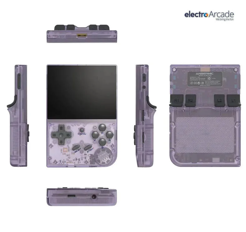 中古品　ANBERNIC RG353V クリアパープル ANBERNIC RG353V 256GB Android Linux Game Console Transparent