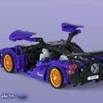 Purple Pagani supercar 464pcs brick set - Technique
