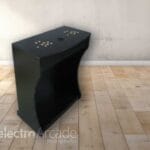 Portable arcade stand for Pandora Box and arcade game setups.
