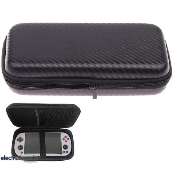 Protective travel shell case for Trimui Smart Pro gaming console.