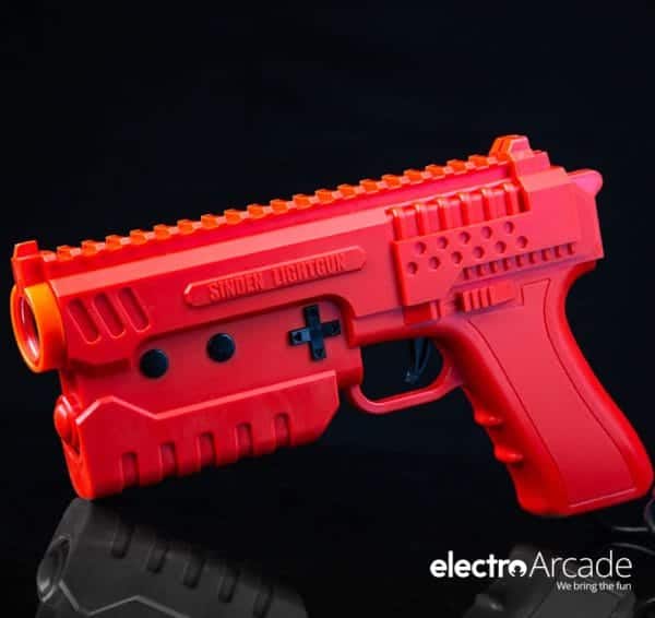Red Sinden Light Gun for arcade gaming and shooting games.