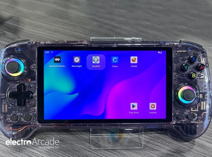 Anbernic RG 557 クリアパープル ほぼ未使用 ANBERNIC RG557 Game Console 12GB 256GB Transparent Purple