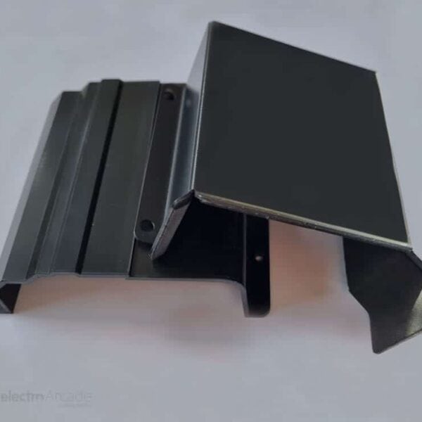 Holster for AimTrak lightgun in Sinden arcade setup for immersive gaming.