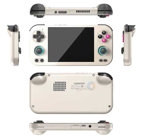 Anbernic RG 476H handheld gaming console with 4.7-inch IPS touchscreen display, perfect for portable.