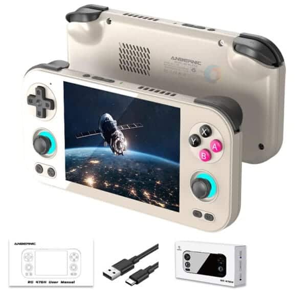 Portable Android Handheld Gaming Console with 4.7-inch IPS display.