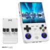 Retro handheld gaming device with 4" IPS screen and classic controls.