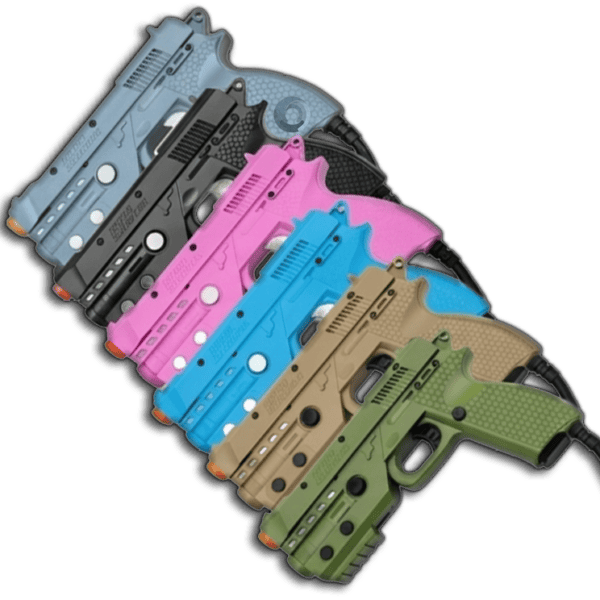 Assorted Reaper Light Gun Kits in various colors for arcade gaming.